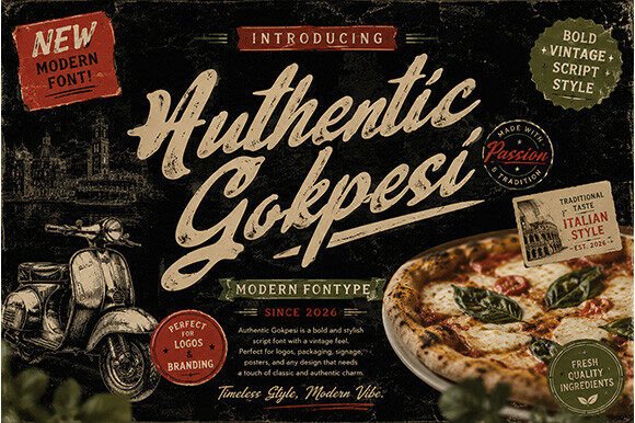 A Vintage Script Font That Feels Like Italy