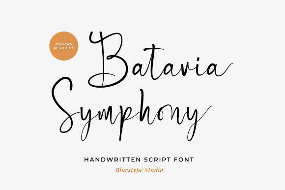 Batavia Symphony: A Modern Handwritten Font for Brands