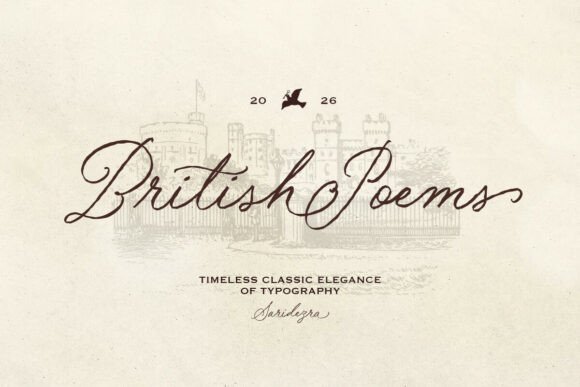 British Poems Font: Vintage Elegance for Social Media Design