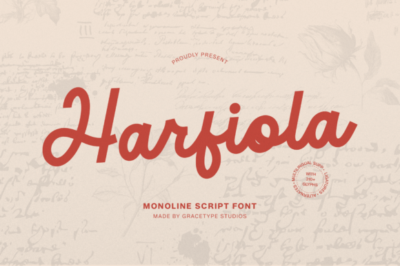 Harfiola: A Monoline Script Font for Modern Web Design