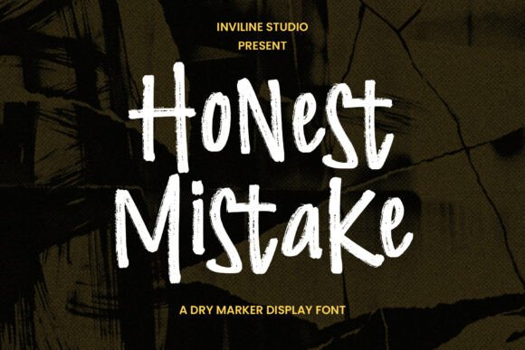 Honest Mistake: A Gritty Dry Marker Display Font