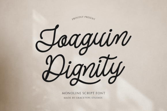 Joaguin Dignity: A Refined Script Font for Editorial Design