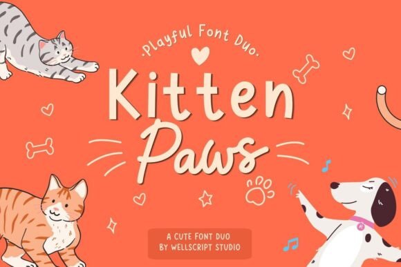 Kitten Paws: A Playful Font Duo for Crafters