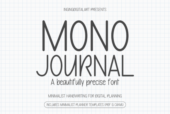Mono Journal: A Precision Handwritten Font for Makers