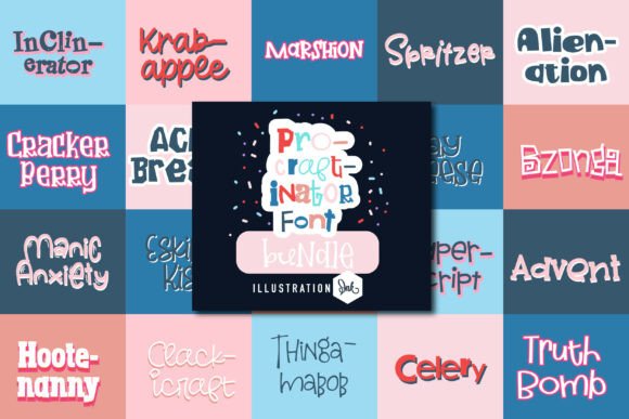 Pro-craft-inator: Whimsical Font Bundle for Creators