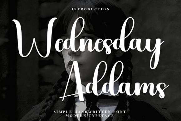 Wednesday Addams Font: Festive Script for Editorial Design